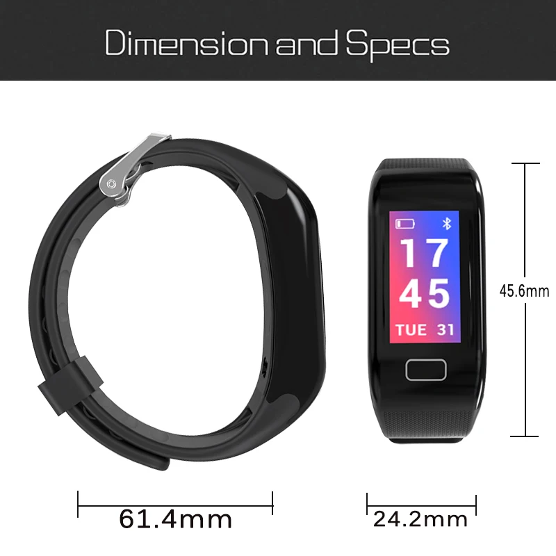 BANGWEI Men Women Sport waterproof Smart Bracelet Watch Bluetooth Clock Heart Rate Blood Pressure oxygen Sleep Monitor Pedometer