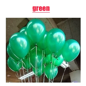 100 шт./лот воздушные шары ко дню рождения аксессуары 10 дюймов латексный воздушный шар детские большие красные синие шарики для свадьбы надувные вечерние шары - Цвет: green