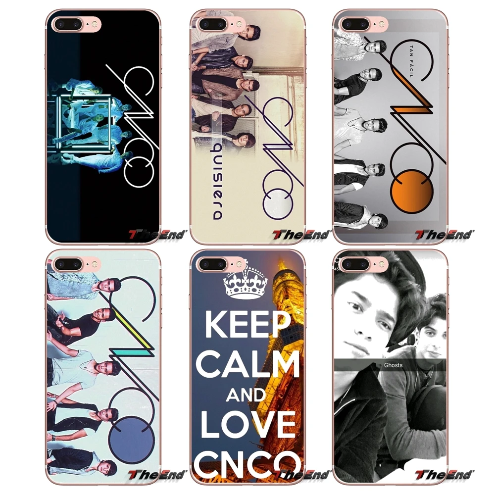 

For iPhone X 4 4S 5 5S 5C SE 6 6S 7 8 Plus Samsung Galaxy J1 J3 J5 J7 A3 A5 2016 2017 CNCO Music Latin fresh meat group TPU Case