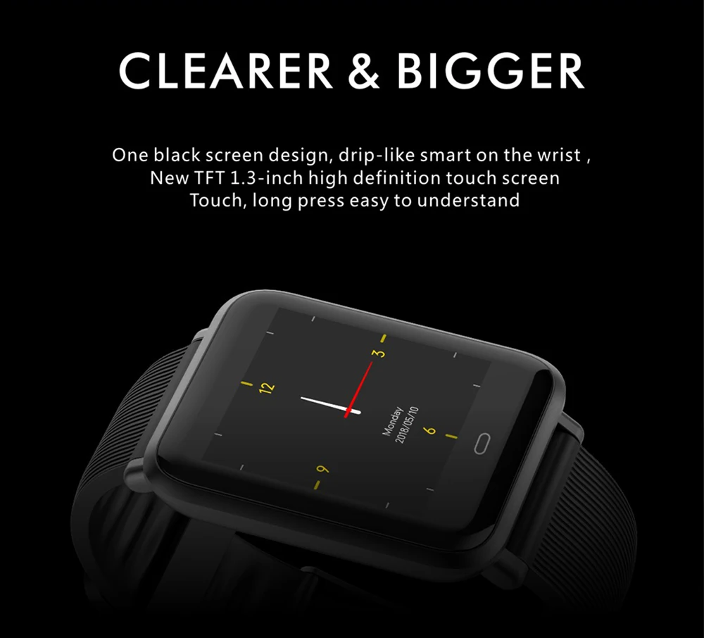 TISHRIC Q9 спортивный умный Браслет/Часы Smartwatch Трекер Активности Шагомер фитнес-браслет IP67 Водонепроницаемый сенсорный экран