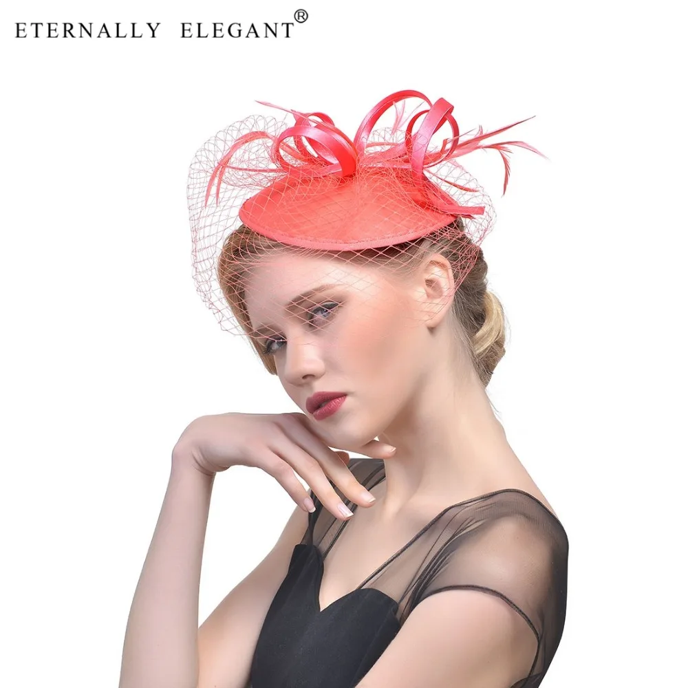 Fashion Fascinator Feather Wedding Cocktail Bridal Headwear Bridal Hair Accessories For Wedding Party Hats EL678