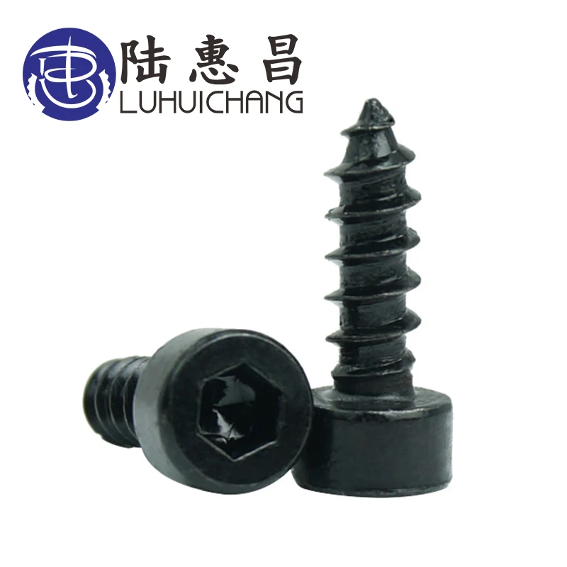 

Luchang M5 Carbon Steel With Black Hexagon Socket Cap Head self tapping screw Model Screw