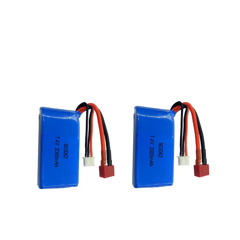 

2pcs Li-Polymer 2S Lipo Battery 7.4V 2000mah 20C Max 40C for Wltoys A959-b A969-b A979-b K929-B RC Car Boat or for A959 rc car