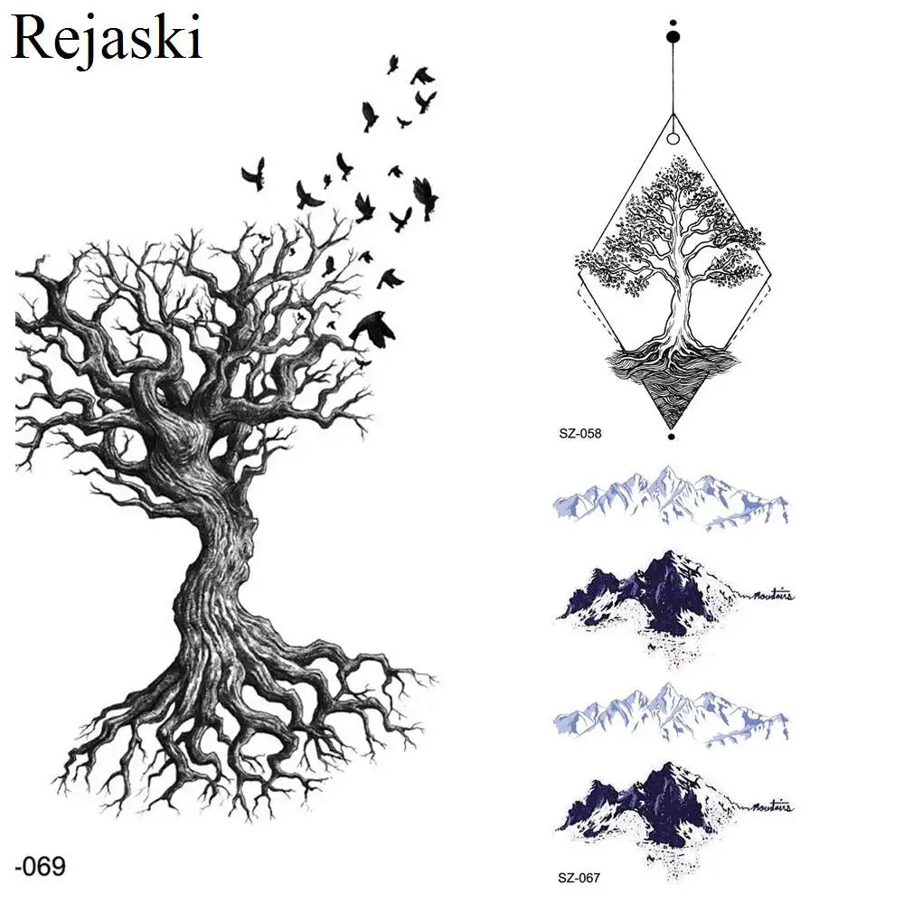 Временные тату наклейки Rejaski искусство на руку птицы мужские сексуальные
