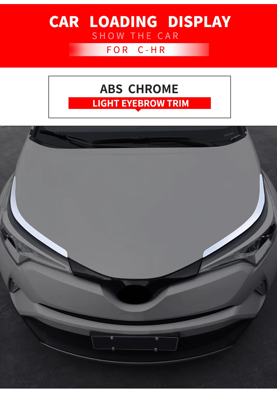 Мой хороший автомобиль ABS chrome автомобилей передняя фара лампа бровей капот литья рамки наклейки для Toyota C-HR CHR интимные аксессуары