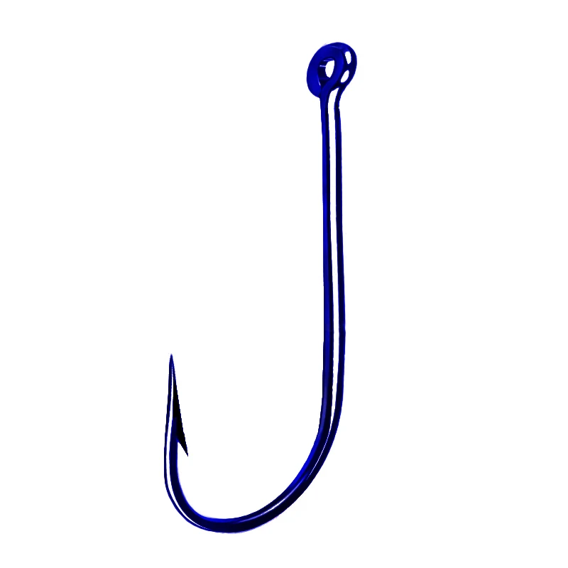 Simpleyi 50pcs/lot Blue Fishing Hooks Fishing Tackle Durable Fishhooks Carp Barbed Hook Ocean River Lake Size8-20 Bait Lure