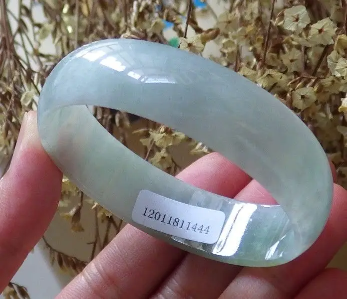 

Certified Green 100% Natural A stone stoneite Thin Bangle Bracelet 53mm 512546