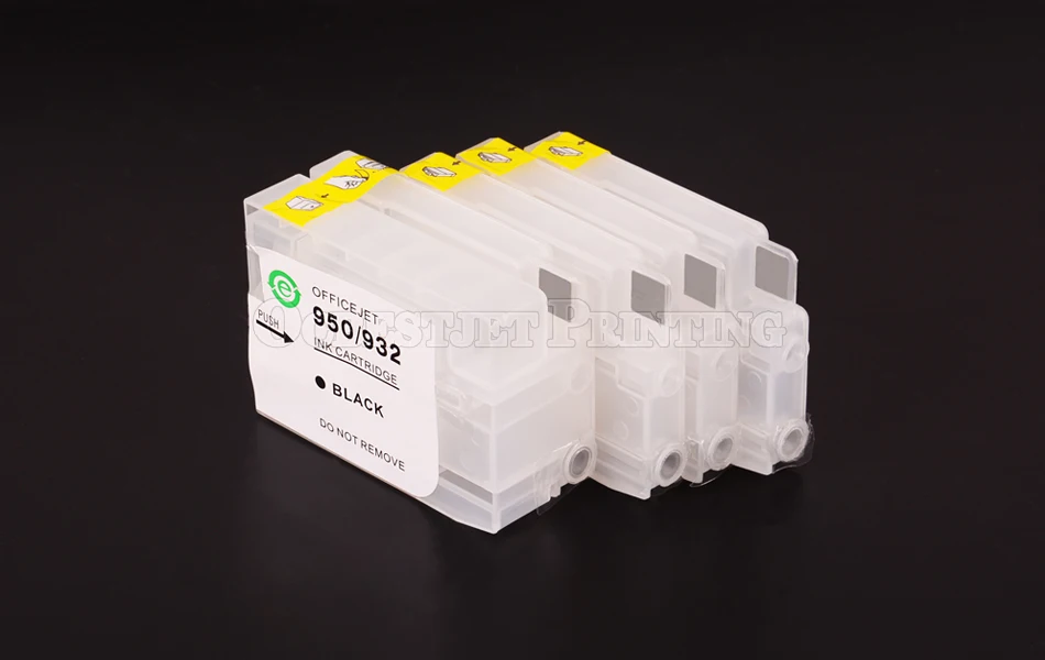 Cores para hp Cartucho de Tinta Recarregável com Chip para hp Vazio Officejet 7110 7612 6700 6100 6600 7610 4 932 933 932xl 933xl 4 Cartuchos de tinta