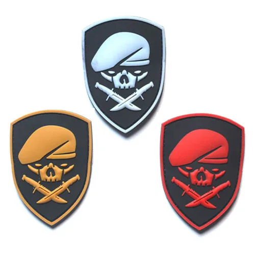 

Skull 3D PVC Patch Soldier Rubber Patches Military Tactical Armband Fabric Sticker Sewing Applique For Clothing Jacket Bag Cap