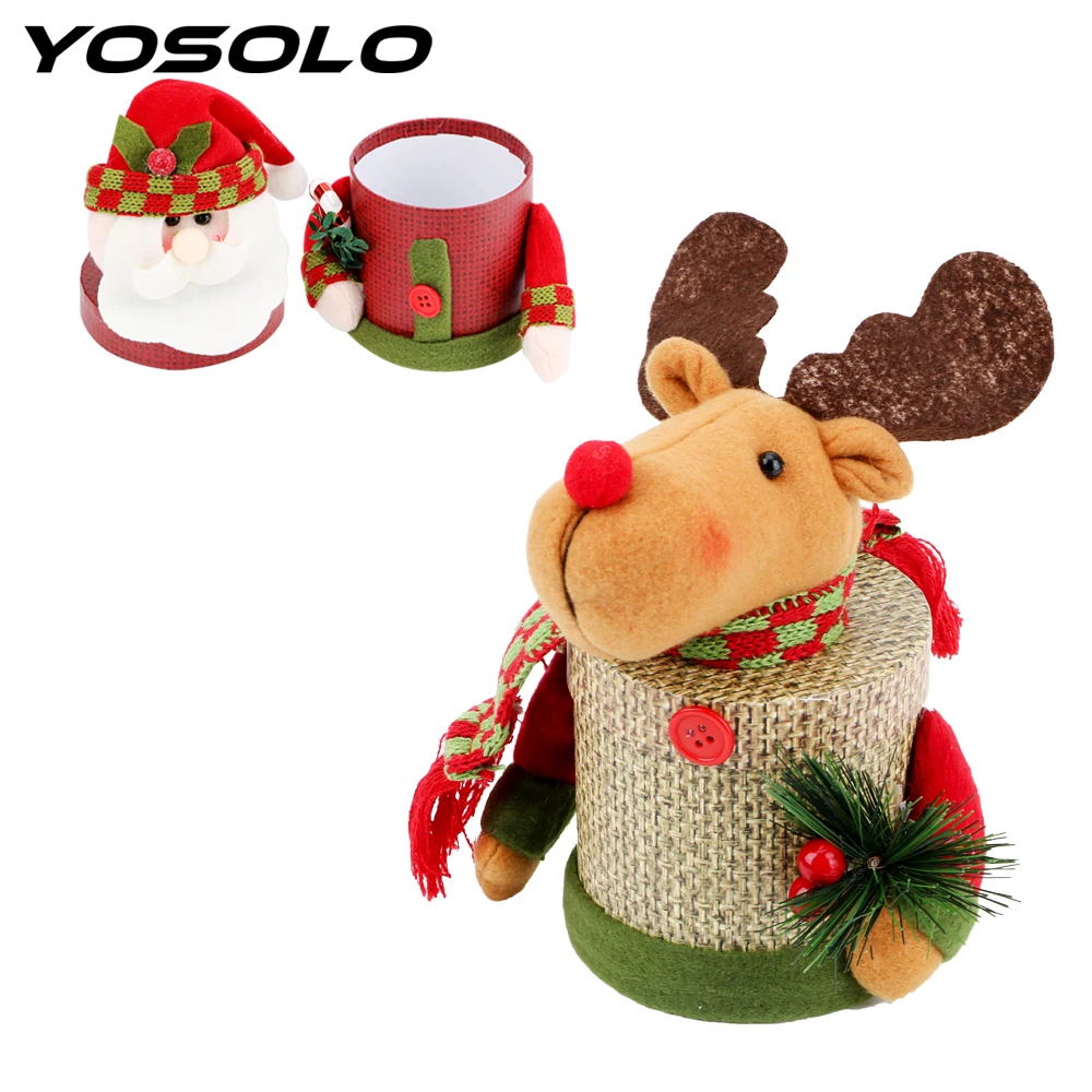 YOSOLO Christmas Candy Container Car-styling Christmas Snowman Santa Claus Stowing Tidying Storage Boxes Interior Accessories YOSOLO Christmas Candy Container Car-styling Christmas Snowman Santa Claus Stowing Tidying Storage Boxes Interior Accessories