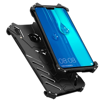 

R-JUST BATMAN Luxury Doom Heavy Duty Armor Metal Aluminum Protect Phone Case Enjoy 9 Plus Bags Armor Covers For Huawei Y9 2019