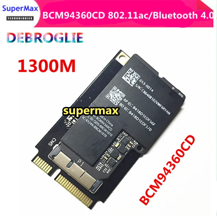 Dual frequency network card BCM94360CD 802.11ac mini WLAN Bluetooth 4.0 Mini PCI-e Adapter Wireless Card | Компьютеры и офис
