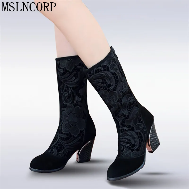 black knee high boots plus size