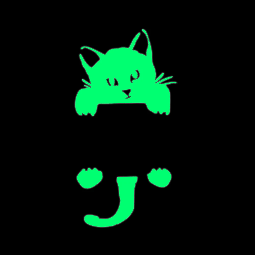 Diy Cute Creative Kitten Cat Luminous Noctilucent Glow Switch Wallpapers Home Home Wallpaper Cute Wallpaperluminous Wallpapers Aliexpress