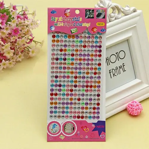 DIY crystal sticker Acrylic diamond stickers decorative accessories children's mobile phone 260pcs 6mm 2_