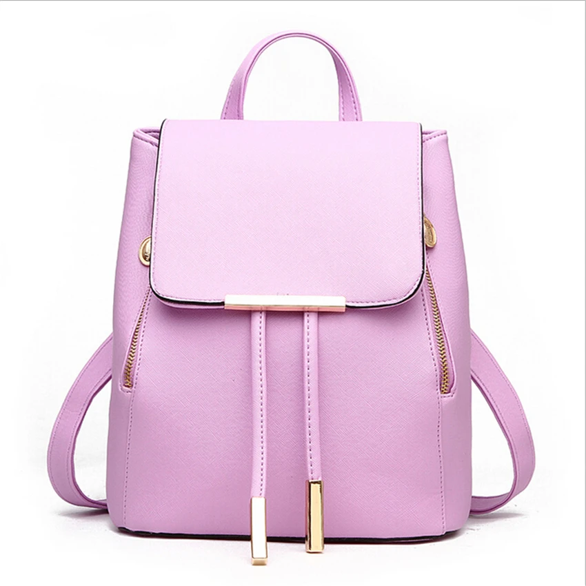 DIDA BEAR Women Backpack High Quality PU Leather Mochila Escolar School Bags For Teenagers Girls Leisure