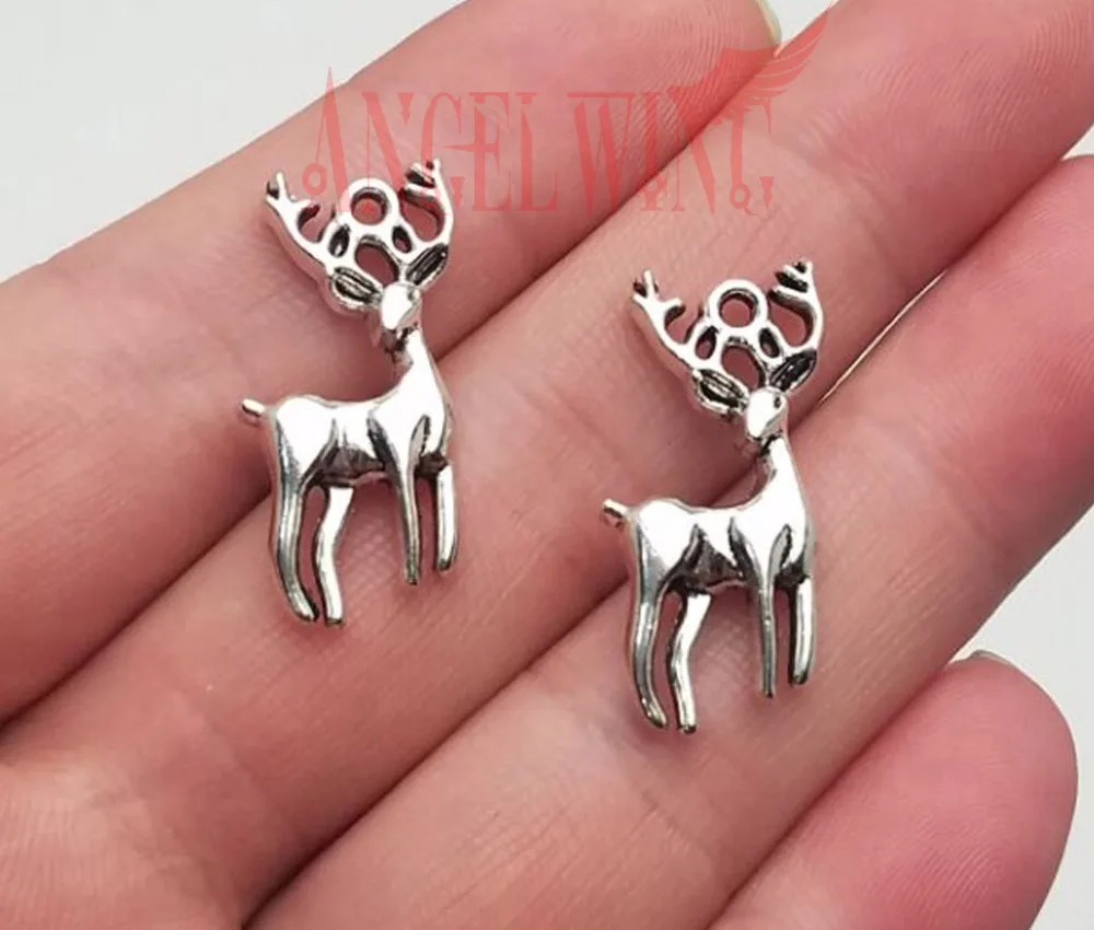 

20pcs/lot--26x13mm, Antique silver plated Christmas deer sika Charms,DIY supplies,Jewelry accessories