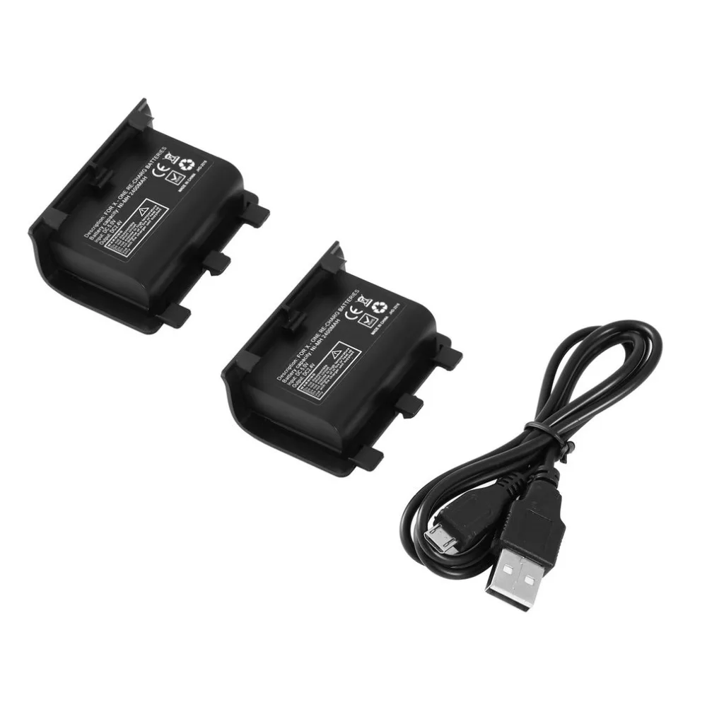 For Xbox One font b Gamepad b font 2400mAh Rechargeable Battery With USB Cable For Xbox