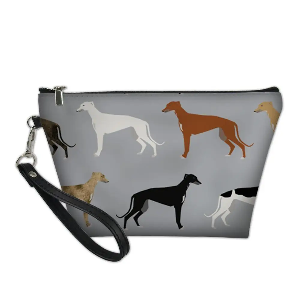 

Makeup Bags Women Cosmetic Bag Greyhound Dog Pattern 3D Printing Cosmetics Pouchs For Travel Make up Bag Dropshipping Customized