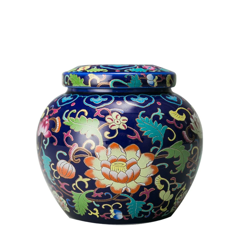 

Vintage Hand Painted Ceramics Pet Urn For Dog Cat Bird Rabbit Mouse Display Burial Urns For Small Animals At Home Or In Niche