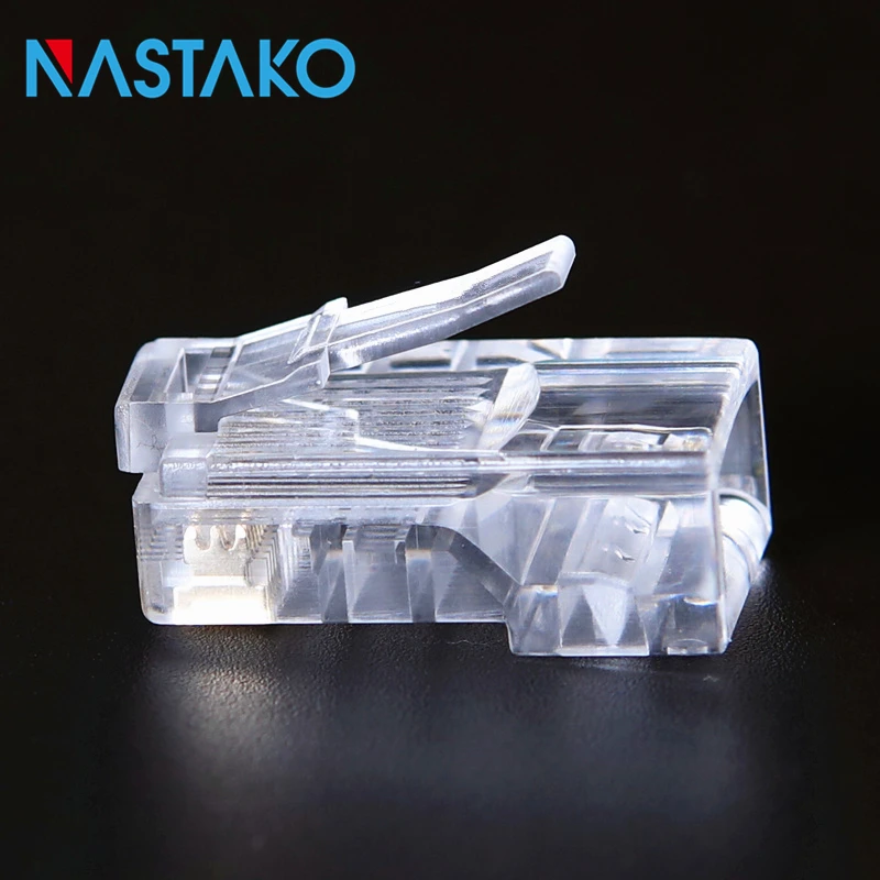 NASTAKO 8Pin CAT5 CAT5e RJ45 разъем модульный UTP кабель вилки 8P8C сеть Ethernet Кристальный