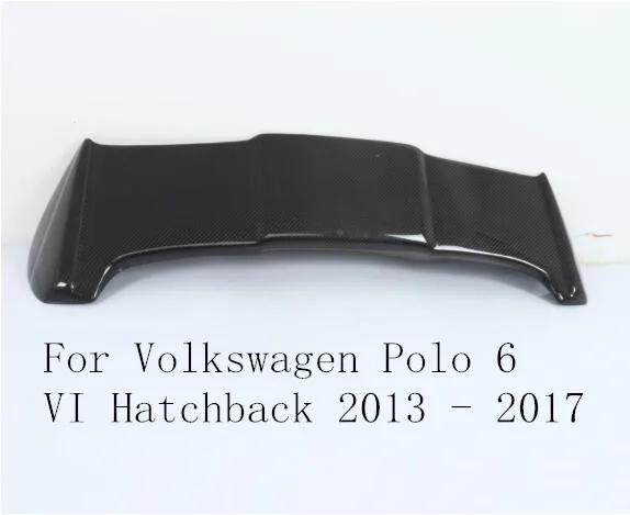 Carbon Fiber Car Rear Trunk Lip Spoiler Wing Fit For Volkswagen Polo 6 VI Hatchback 2013 - 2017 BY EMS | Автомобили и мотоциклы