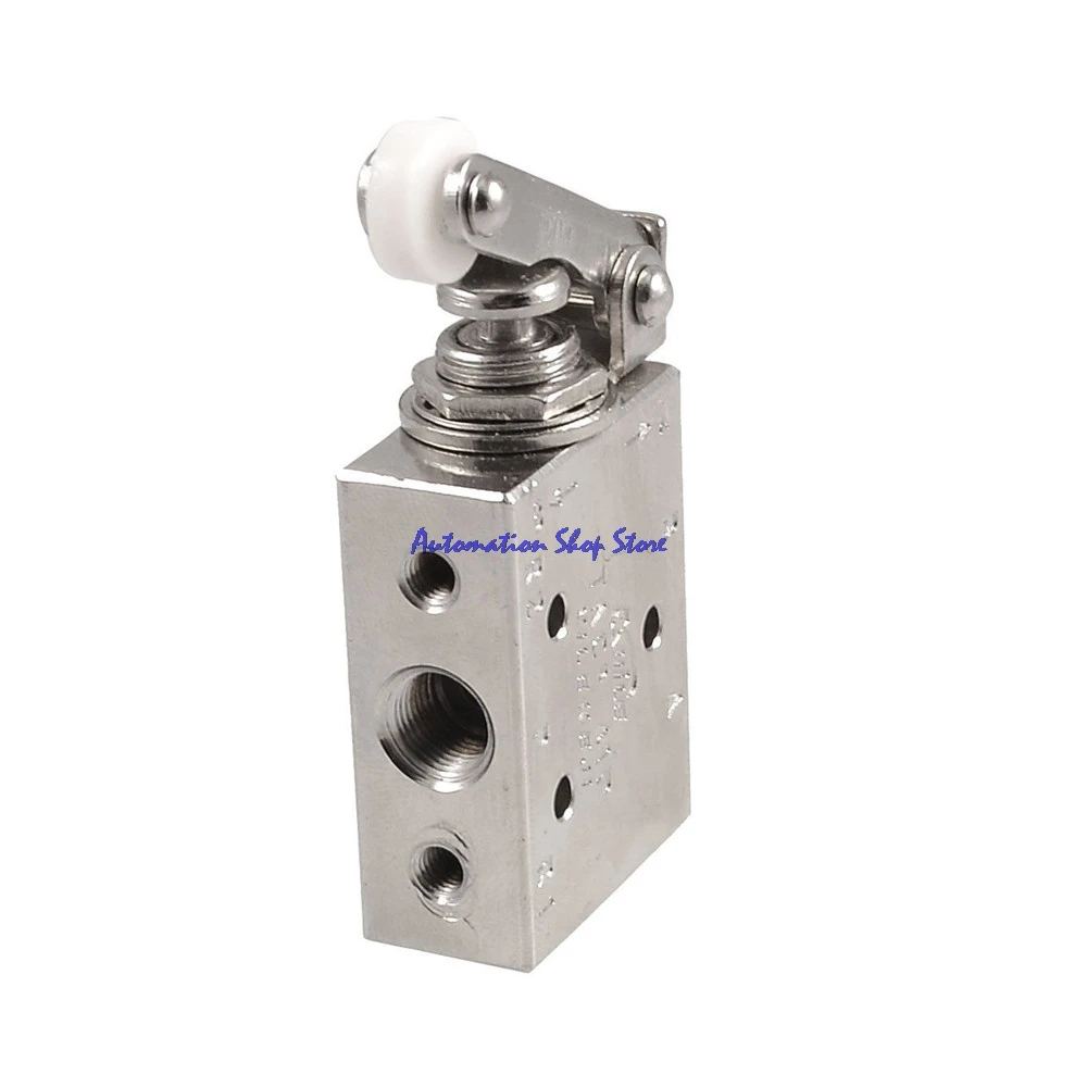 Pneumatic Switch Valve TAC2 41P Silver Tone Alloy 2 Position 5 Way