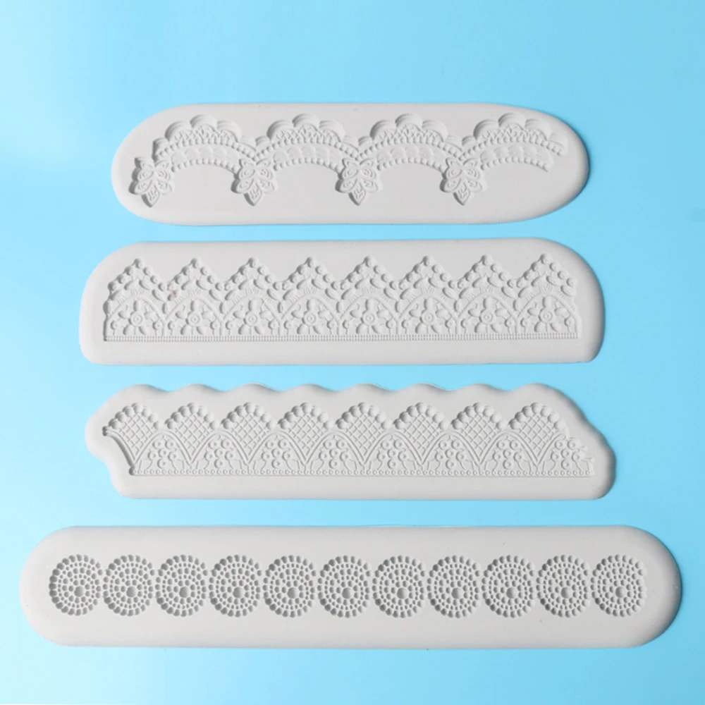 

Beautiful Lace Necklace Edging Fondant Chocolate Cake Silicone Mold Cake Mould Craft Baking Mould Wedding Cake Decor Tool New