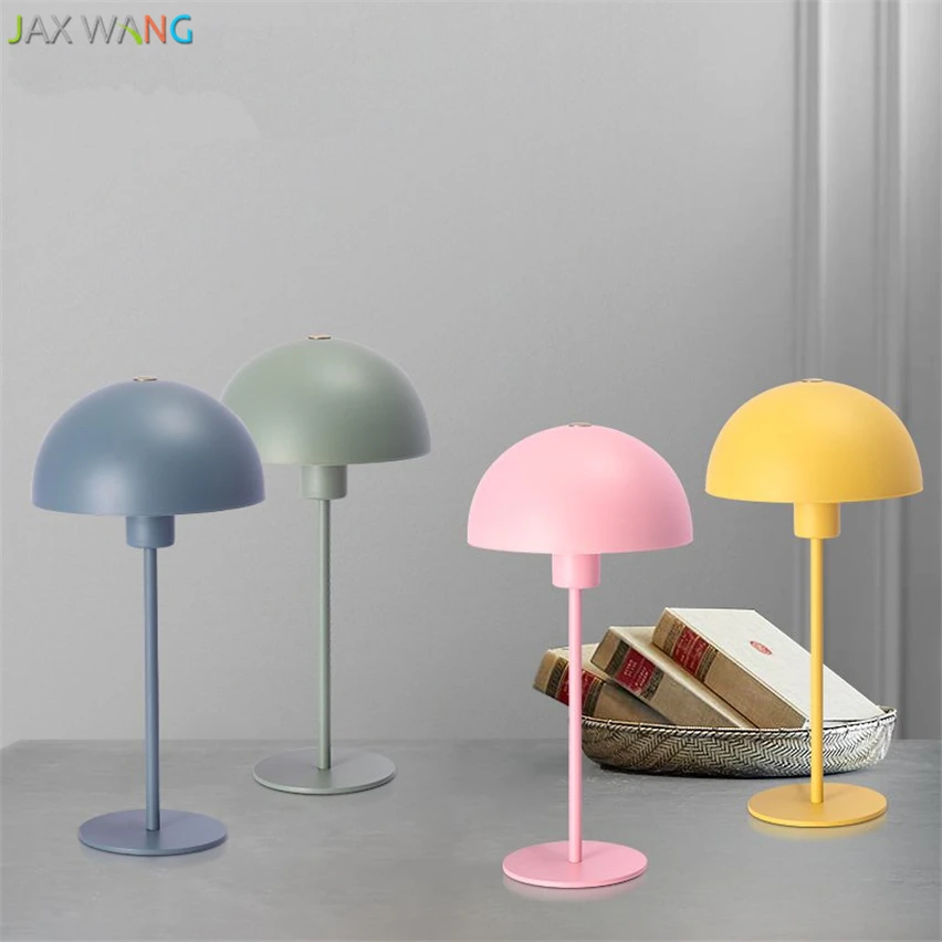 Nordic Modern Creative Macarons Table Light Iron Desk Lamp for Living Room Bedroom Bedside Reading Lighting Fixtures Decoration | Лампы и