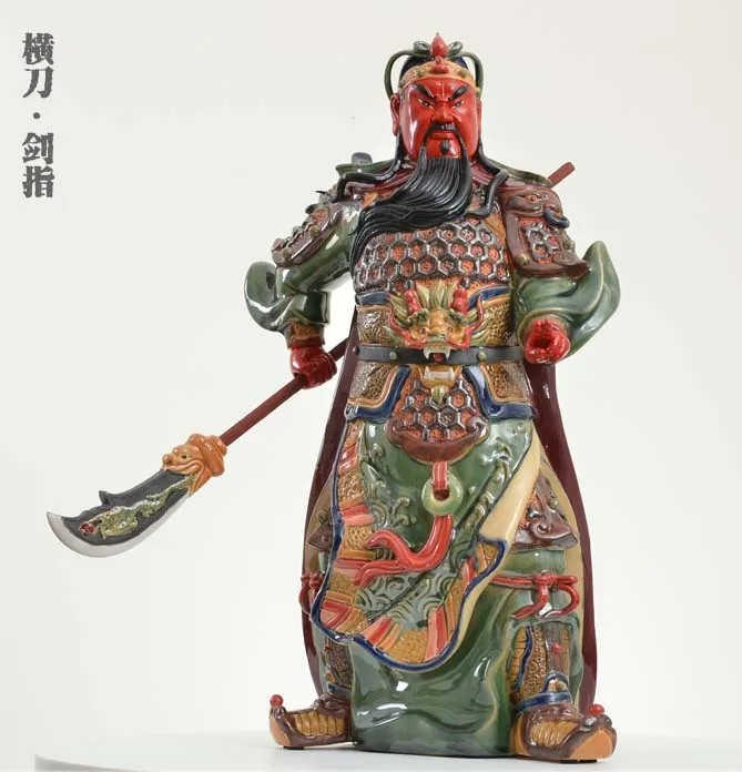 33CM large Company home business efficacious talisman Mascot-Money Drawing fortune RED FACE GUAN GONG Guandi FENG SHUI statue | Дом и сад