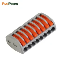 10Pcs PCT-218 PCT218 WAGO 222-418 Universal Compact Wire Wiring Connector Connectors 8 pin Conductor Terminal Block With Lever