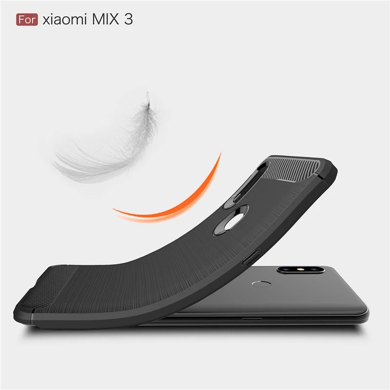 Xiaomi mi x 3 Чехол Жесткий Бампер чехол из углеродного волокна для Xiaomi mi x 3 Чехол Мягкий Силиконовый ТПУ чехол для mi x 3/mi x3 6,39"