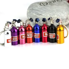 10 шт./лот Nos турбо брелок Креативный Мини Закись азота Бутылка, брелок с кольцом для ключей шташ контейнер для таблеток