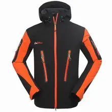 Зимой на открытом воздухе мужчины мягкая оболочка одежды бренда водонепроницаемый ветрозащитный дышащий теплая лыжные костюмы альпинизм отдых туризм куртка
