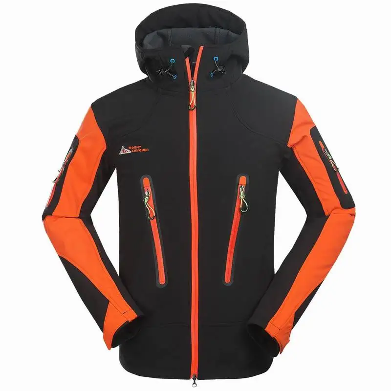 Winter outdoor men soft shell clothing brand waterproof windproof