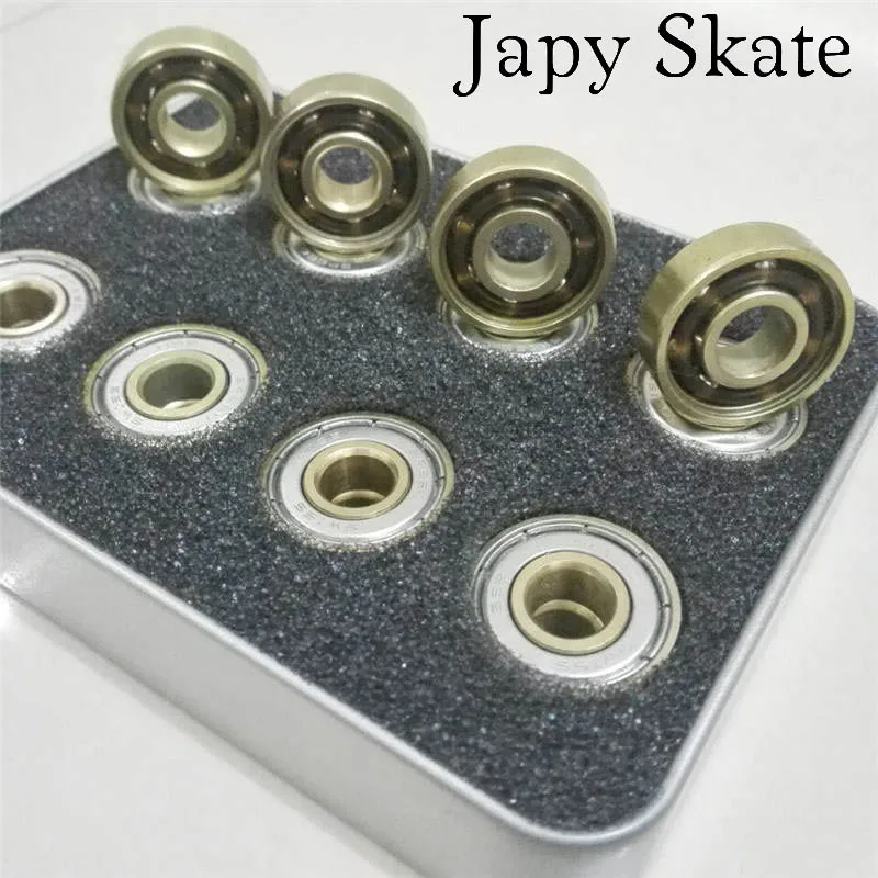 

Japy Skate 16PCS Skating Shoes Bearing 608zz BSB Speed Gold Chrome Steel Miniature Ball Radial Ball Bearing For Inline Skates
