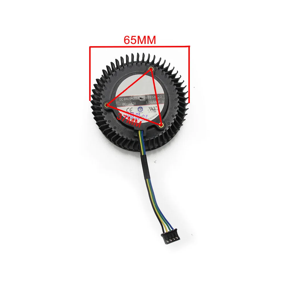 new original FD6525H12D DC12V 1.30AMP 4PIN For ASUS TURBO GTX1070 1070TI GTX1080 GTX1080TI Graphics Card Cooling Fan