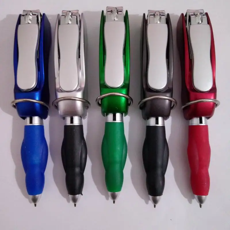 300PCS Creative Stationery Nail Scissors Ballpoint Pen Mini Folding