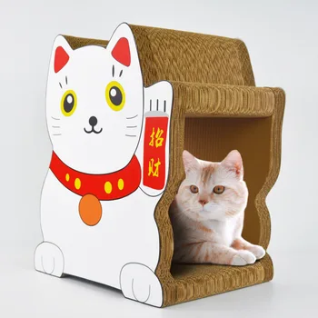

Big Lucky Cat Furniture Cats Scratching Posts Cat Scratcher Play House Funny Tent Beds Pets Scratching Mat Condos Cat Supplies