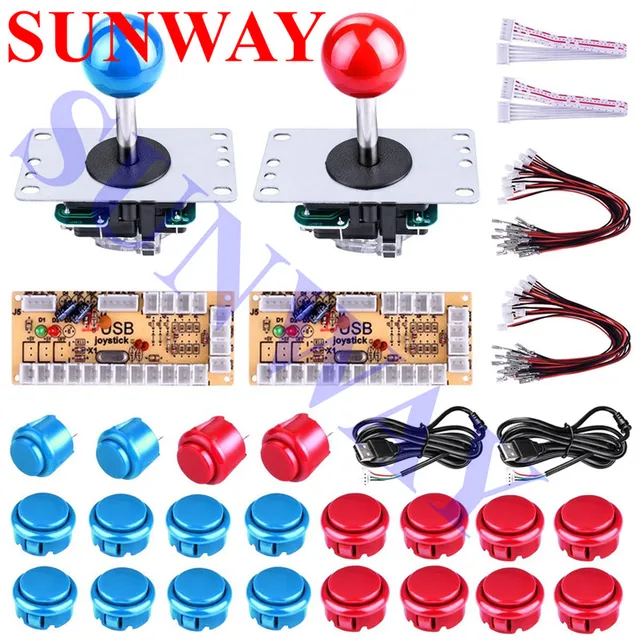 US $16 99 |2Player Arcade Buttons and Joystick DIY Controller Kit for Windows and Raspberry Pi x 5 Pin Sanwa Joystick and Arcade buttons-in
