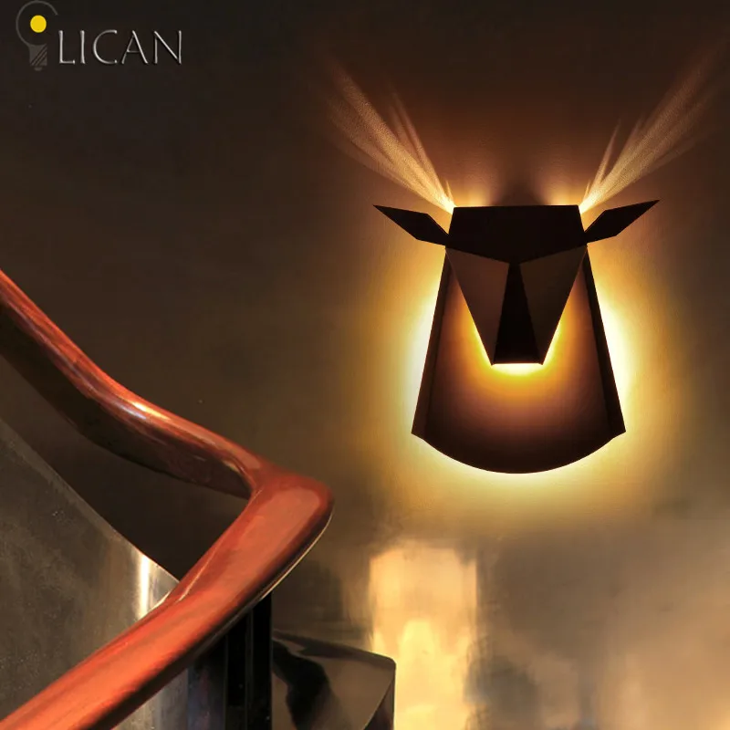

2017 Modern LED Ceiling Lights for Corridor Bedside Art projection Wall Sconce Light LICAN scandinave Luminaire Light fixtures