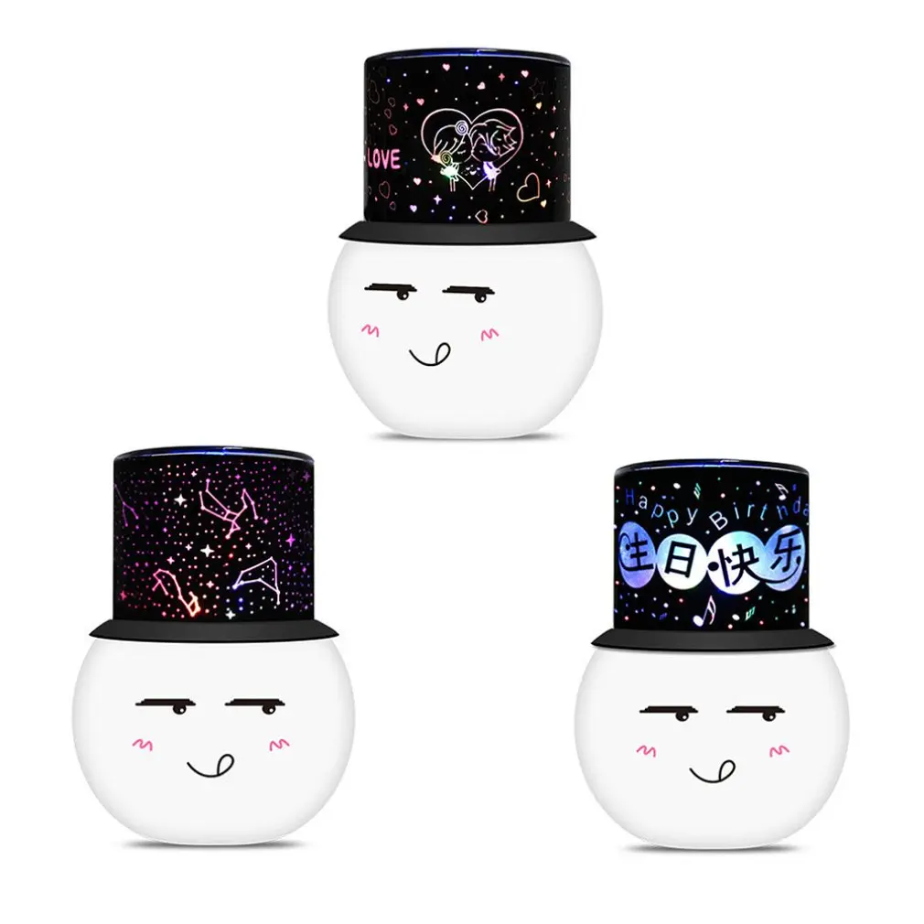 

Colorful Led Projection Lamp Tanabata Gift Charming Valentine'S Day Romantic Birthday Gift Rotating Light