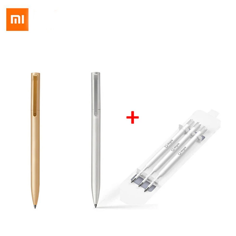 Новинка,, Xiaomi Mijia, умная металлическая ручка, 9,5 мм, ручка для подписи, PREMEC, гладкая, швейцарская, черная, запасная, прочная ручка