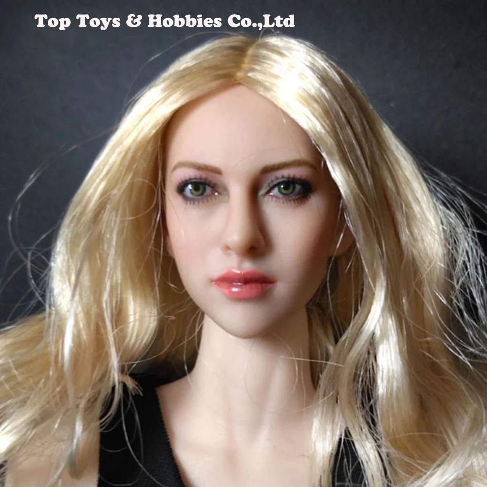 Продажа 1 6 чешуя золотые волосы женская голова лепить Красота Девушка игры на голову для 12 дюймов HT PH фигурка