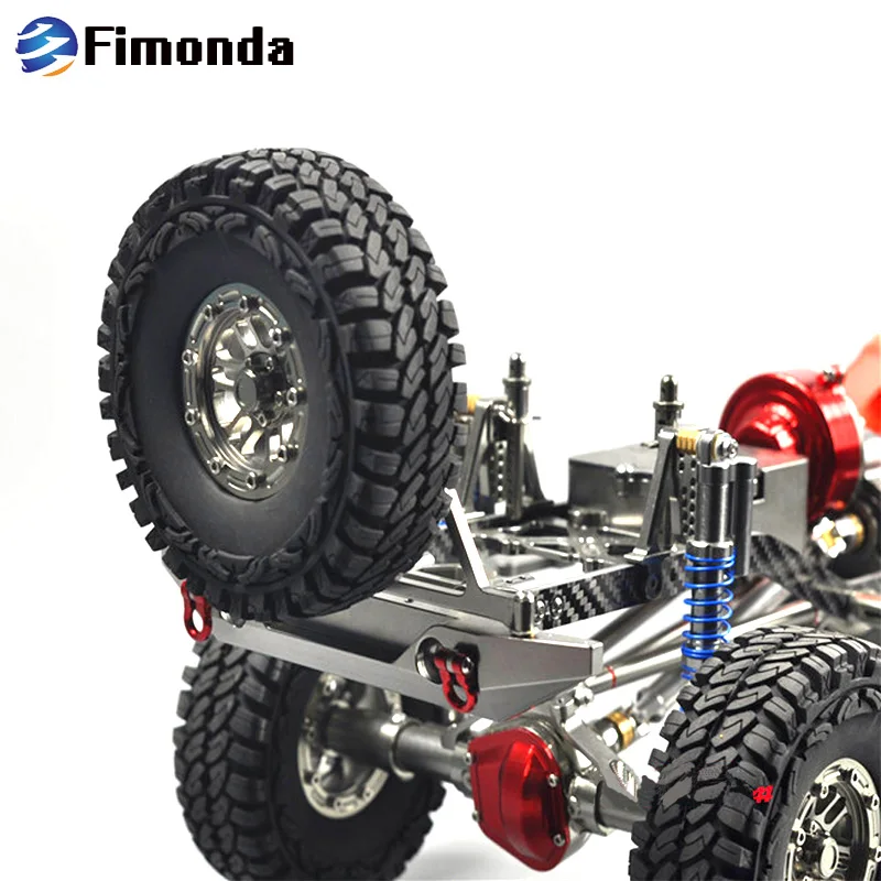 Fimonda RC Axail SCX10 задний бампер с запасным шиномонтажным крюком для 1/10 RC Гусеничный автомобиль RC4WD D90 обновленная часть из алюминиевого сплава