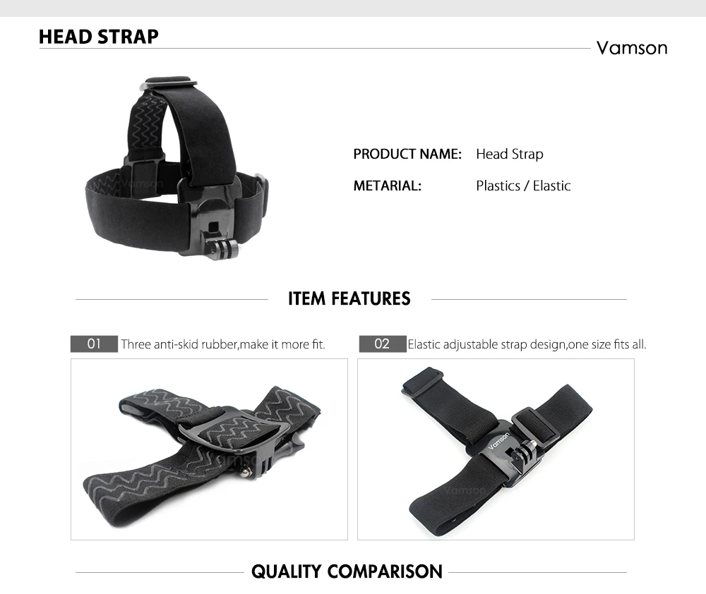 Vamson for Xiao YI 4K Accessories Kit Set Tripod Monopod Head Cheat Strap Bag Adapter Mount for YI 4K + for YI Lite Camera VS147 - ANKUX Tech Co., Ltd
