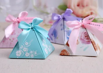 

creative Pyramids sharp add MR&MRS name&date candy bag new marriage charm Shower Favor Boxes Wedding Party Gift hold bag