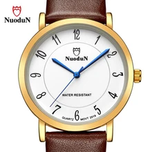 Nuodun Lovers' Luxury Brand Watch Women Men Stainless Steel Wristwatch Leather Watchband Quartz Watches Reloj Mujer 2019GL Nuodun Lovers' Luxury Brand Watch Women Men Stainless Steel Wristwatch Leather Watchband Quartz Watches Reloj Mujer 2019GL