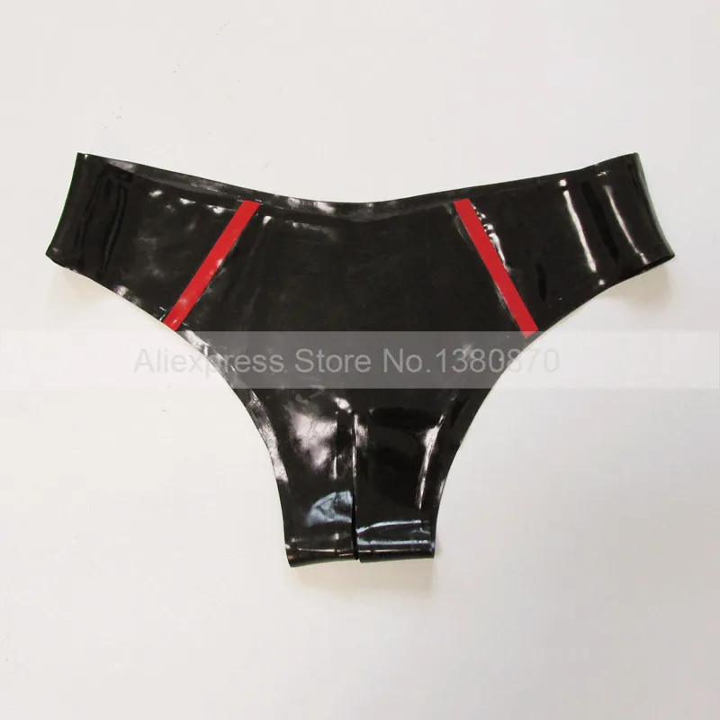 

Sexy Latex Women Shorts Briefs Rubber Panties with Crotch Opened S-LPW008