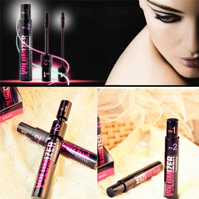 

Hot Sale Women New Double Volume Mascara Color Eyelash 3D Fiber Mascara Girls Waterproof Eye Makeup Tools